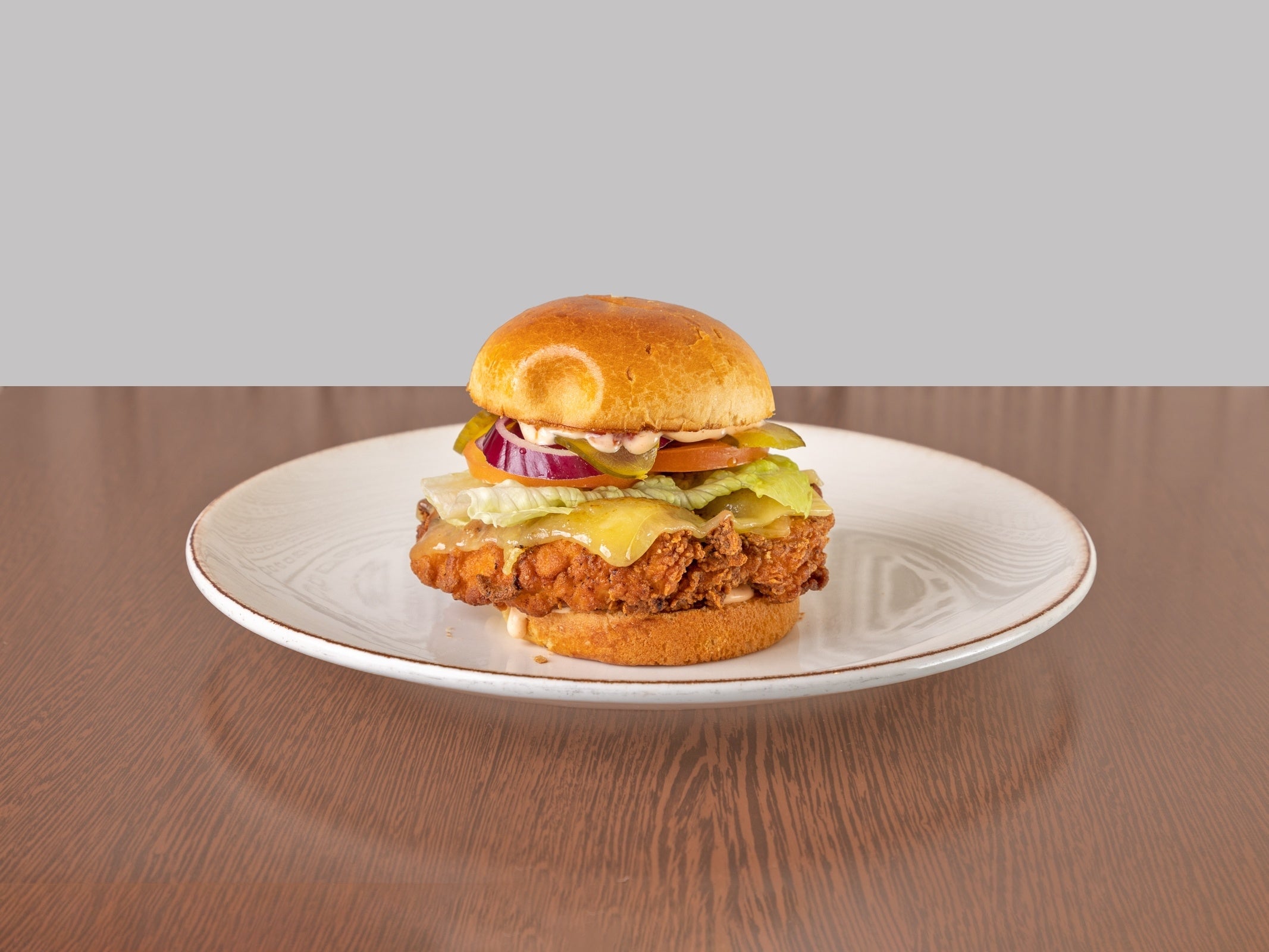 Fried Chicken burger & Fries
