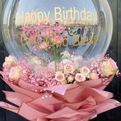 Balloons With Flowers Arrangement 3