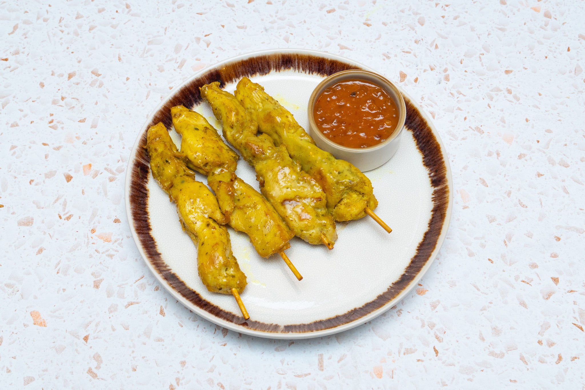 Skewered Chicken with Satay Sauce