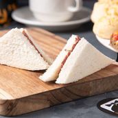 Honey Mustard and Beef Bresaola Finger Sandwiches
