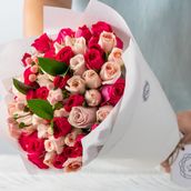  Bouquet Flowers Pink And Fushia