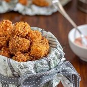 Chicken Popcorn Served With Special Mixture