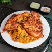 Biryani Rice With Chicken tikka Half