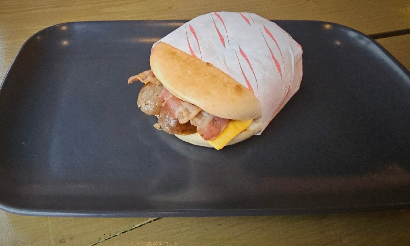 Sausage Bacon and Egg Bagel