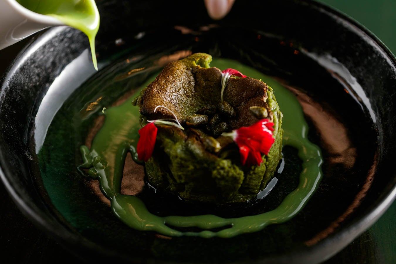 Basque style Matcha Cheesecake