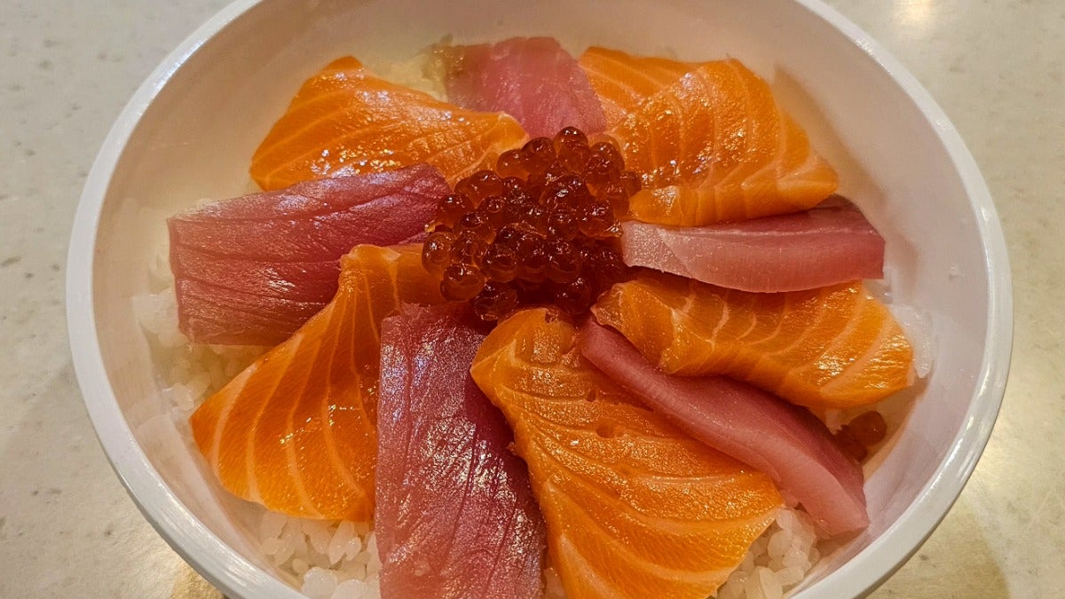 Tuna and Salmon Chirashi Sushi