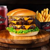 Red Kamikaze Beef Burger Meal