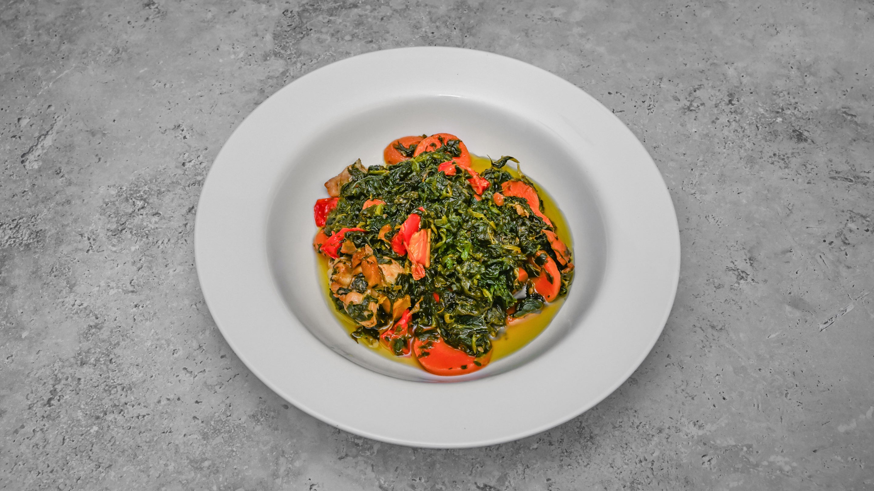 Fried Spinach & Chicken