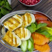 Grilled White Halloumi Cheese