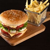 Double burger beef 