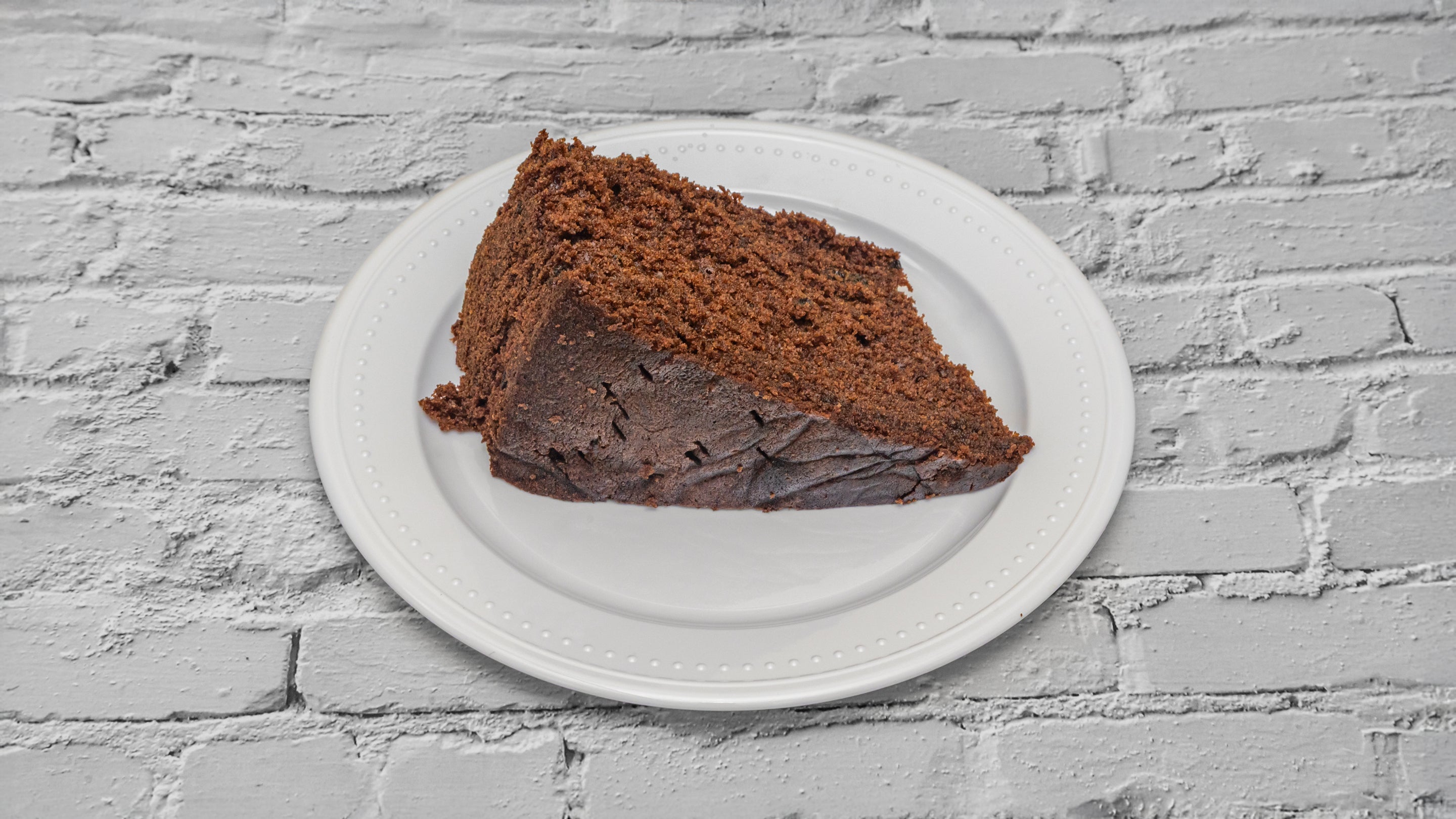 Fruit Cake Slice with Custard