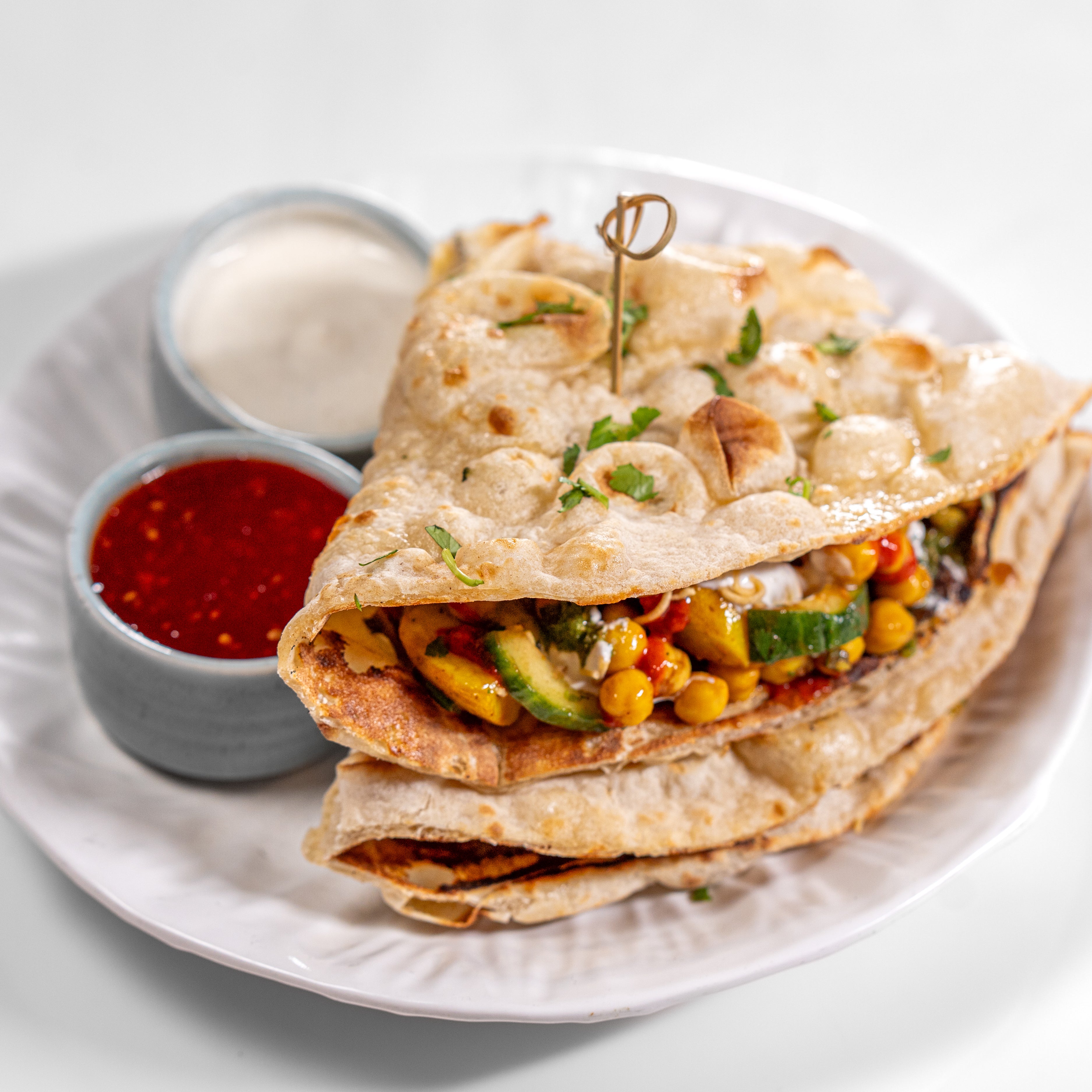 Chana Chaat Naan Roll