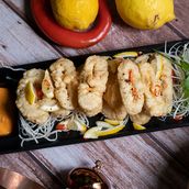Crispy Fried Calamari With Salt Pepper lime and Sweet Chillis