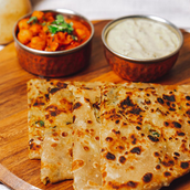 Punjabi Aloo Paratha With Rajsthani Raita