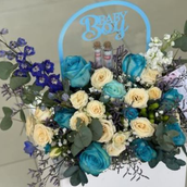 Baby Boy Arrangment Baby Boy Arrangment  Roses 4 Roses 4