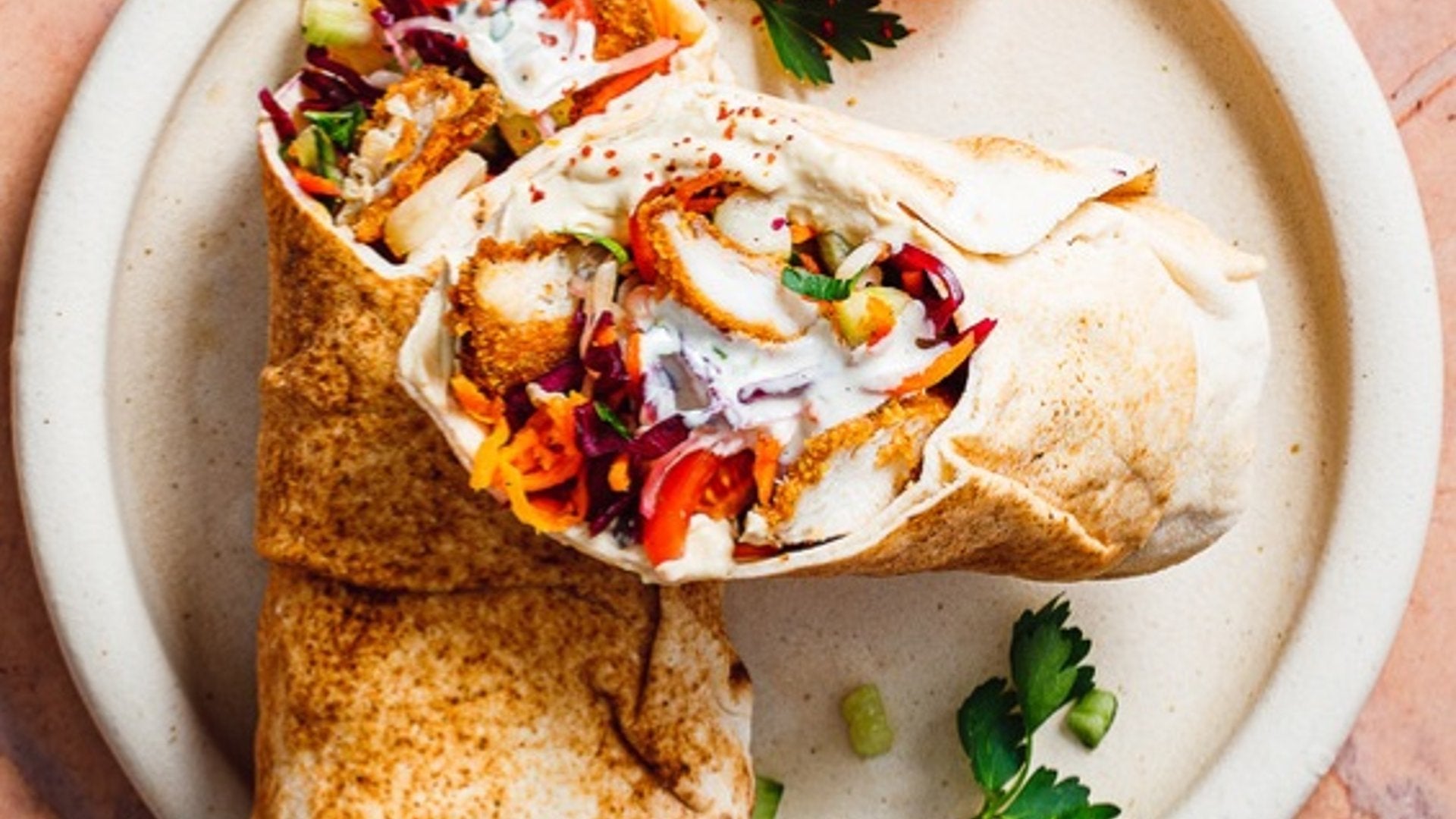Chicken Schnitzel Wrap