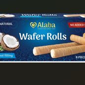 Alaba Wafer Rolls Coconut Filling 8Pcs 140g