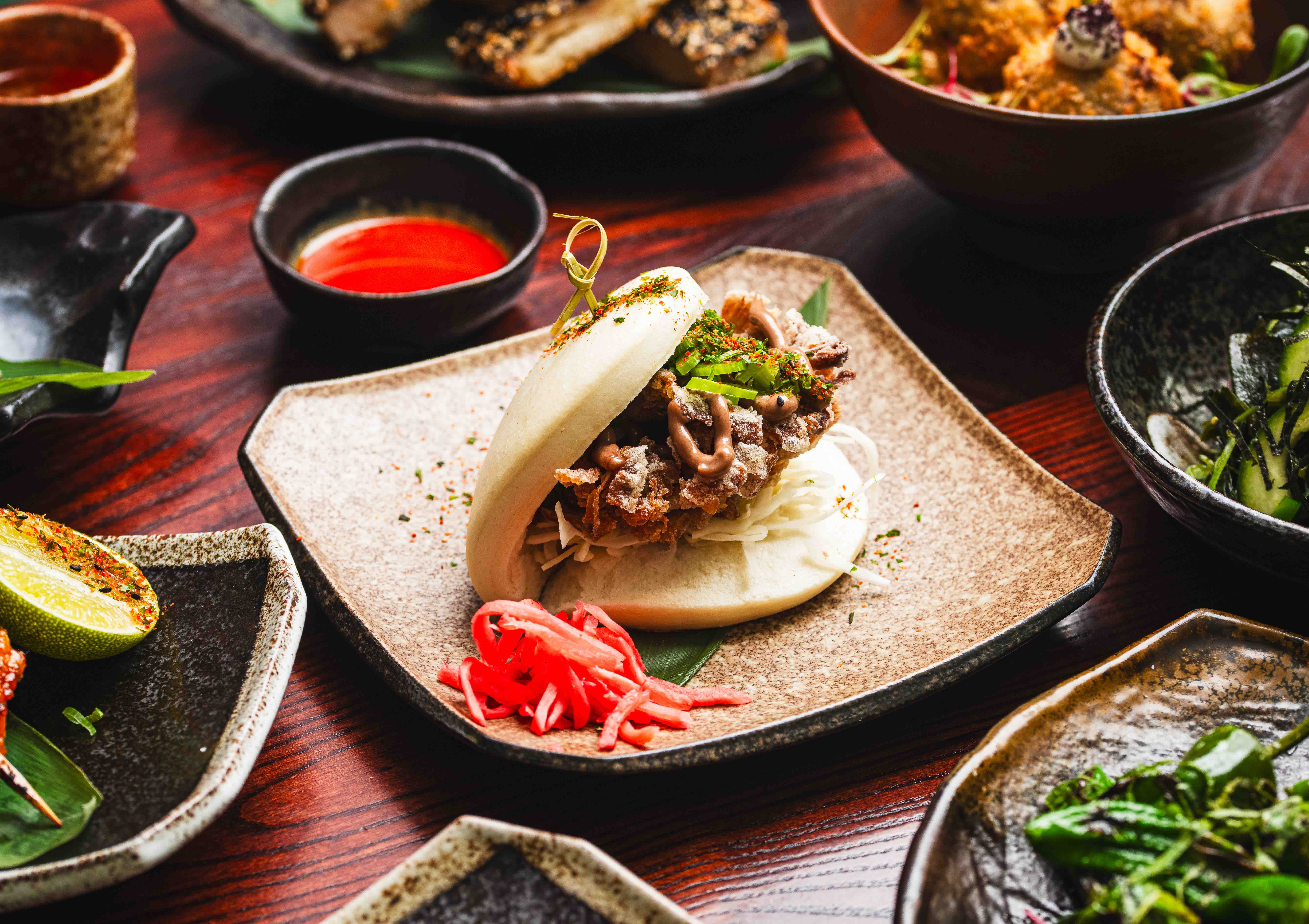 Oyster mushroom bao