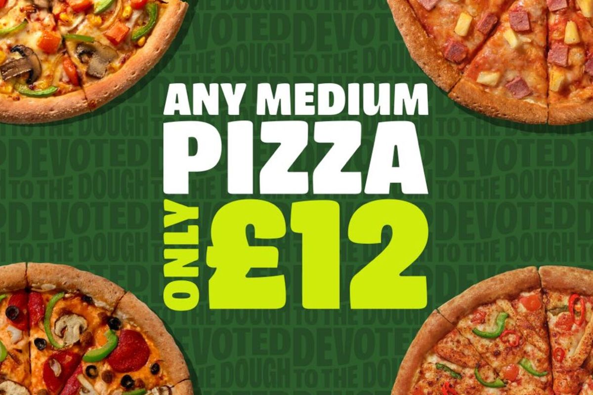 £12 ANY Medium Pizza