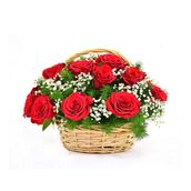 Red Roses Basket