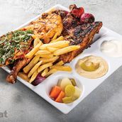 Whole Grilled Chicken on Charcoal