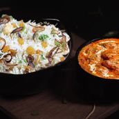 Ghee Rice With Butter Chicken 