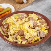 Hot Dog And Eggs Dish