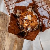 Banana Coconut Chocolate Muffin