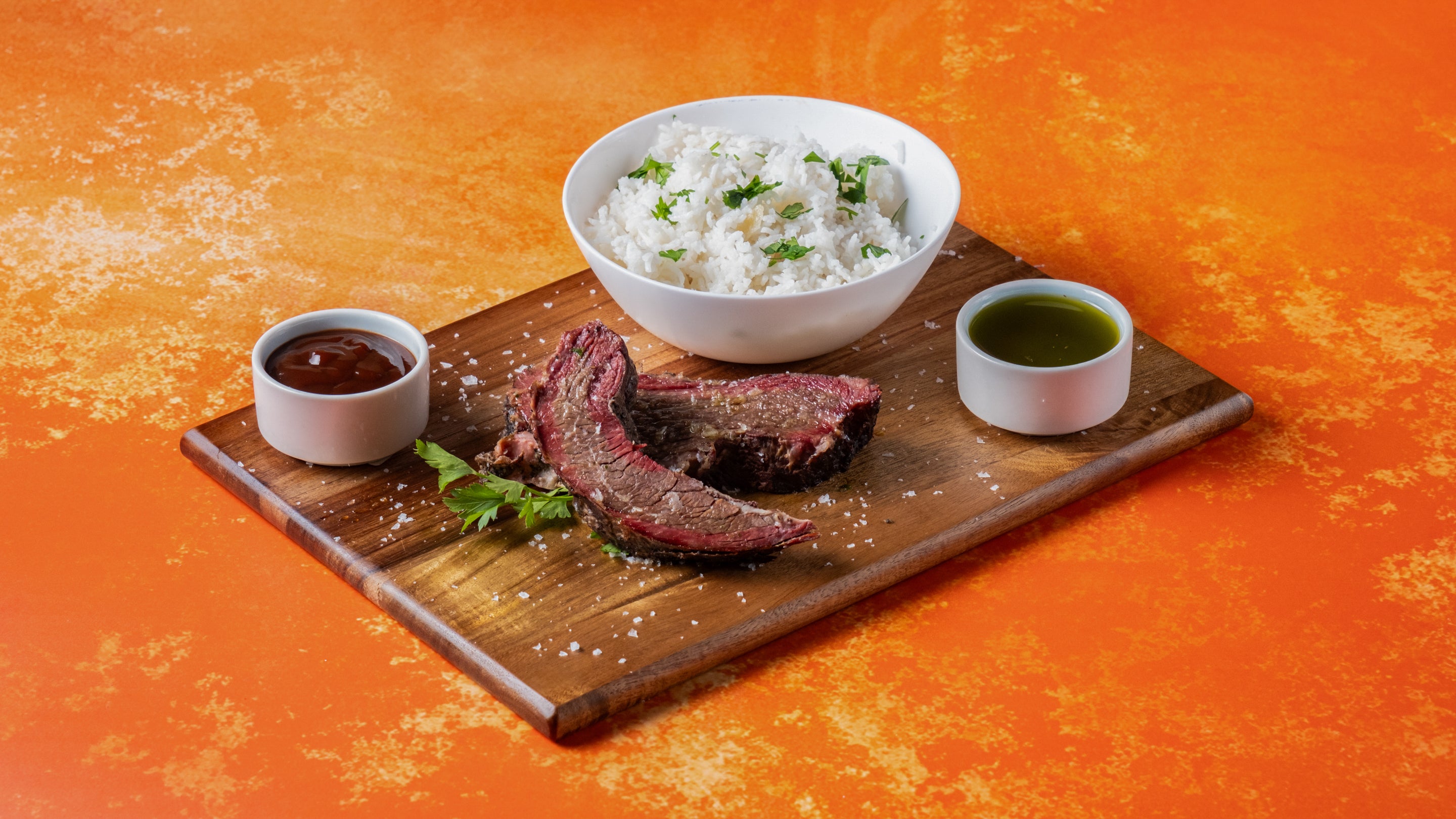 Smoked Brisket with Rice