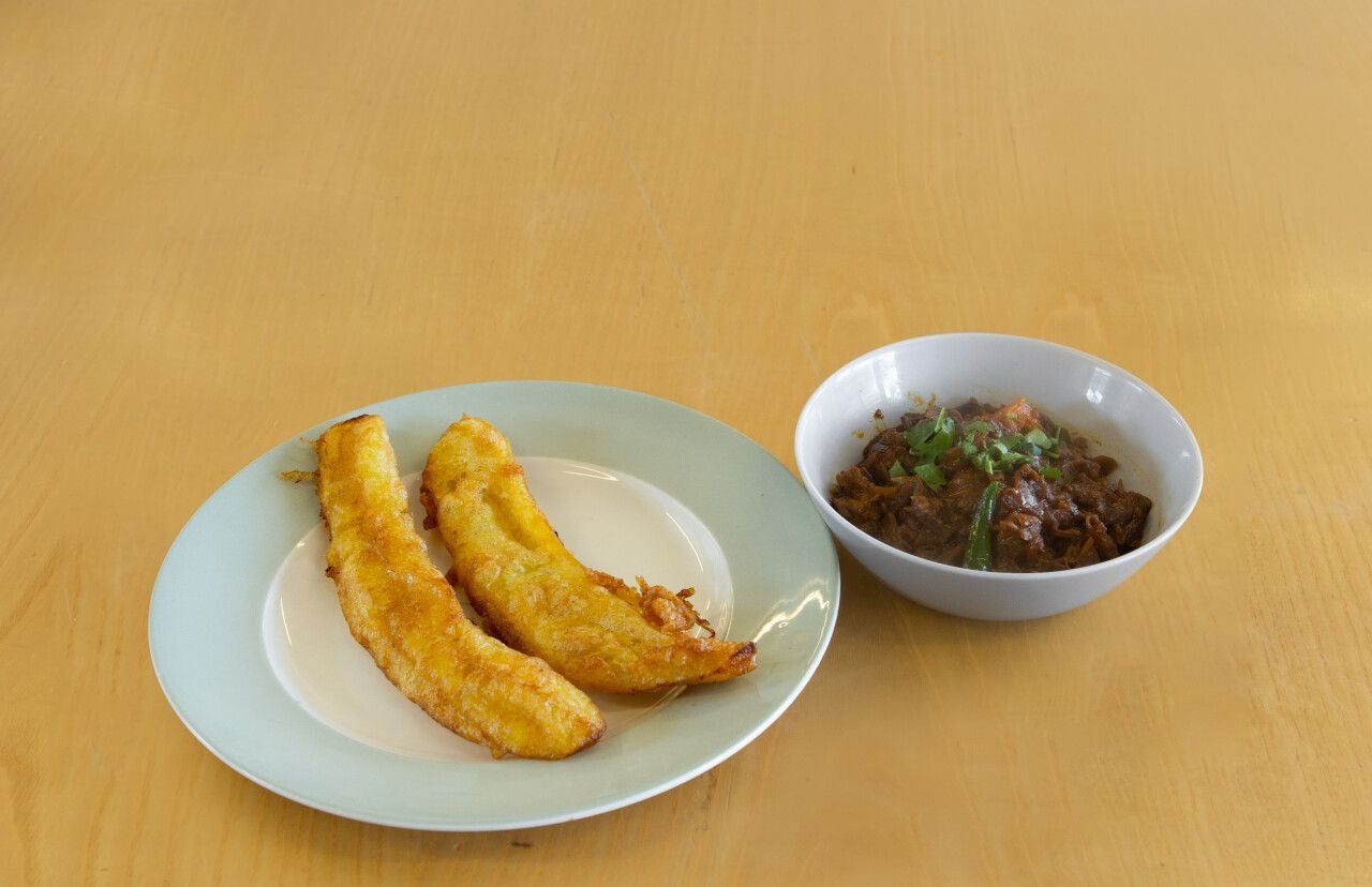 Beaf Roast and Banana Fritters