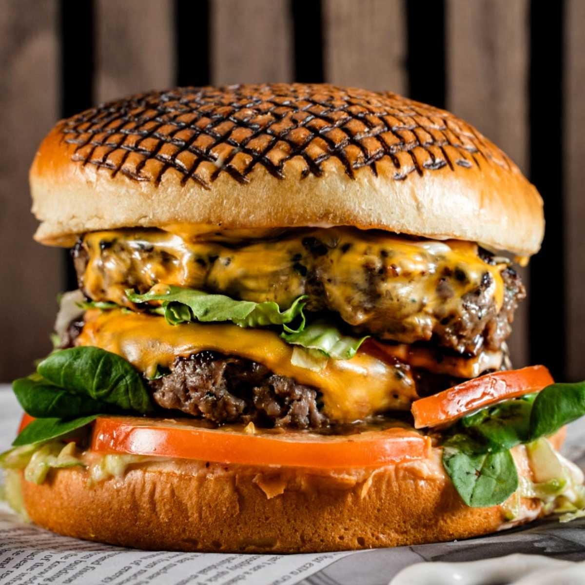 Double Mango Habanero Beef Burger 🍔