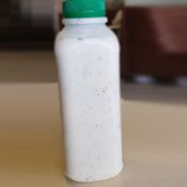 Yogurt with mint juice