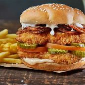 Traditional Chicken Burger With Fries