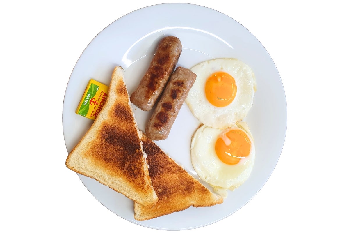 Fried eggs with sausage (x2)
