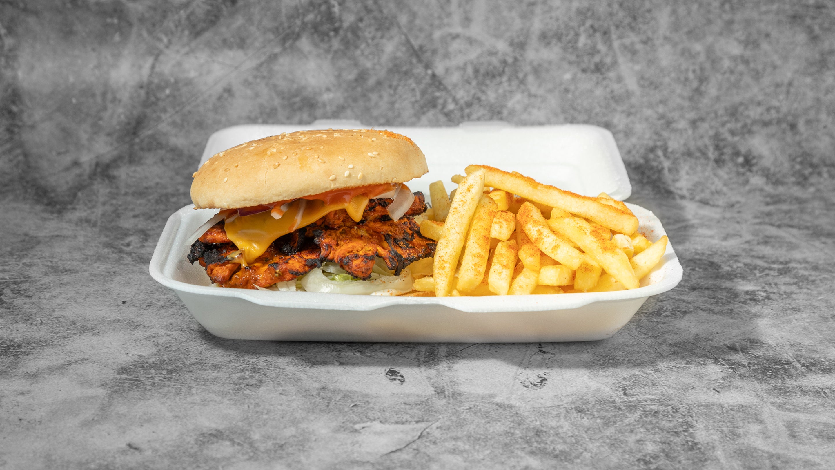 Chicken Tikka Burger - Meal