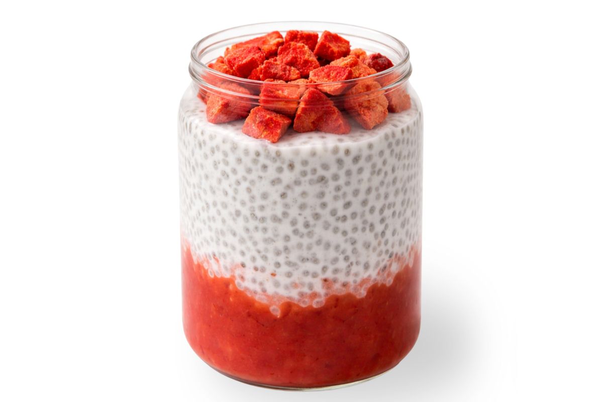 Strawberry Vanilla Chia Pudding GF Vegan