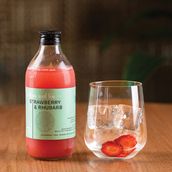 strawberry and rhubarb artisan Iced Tea