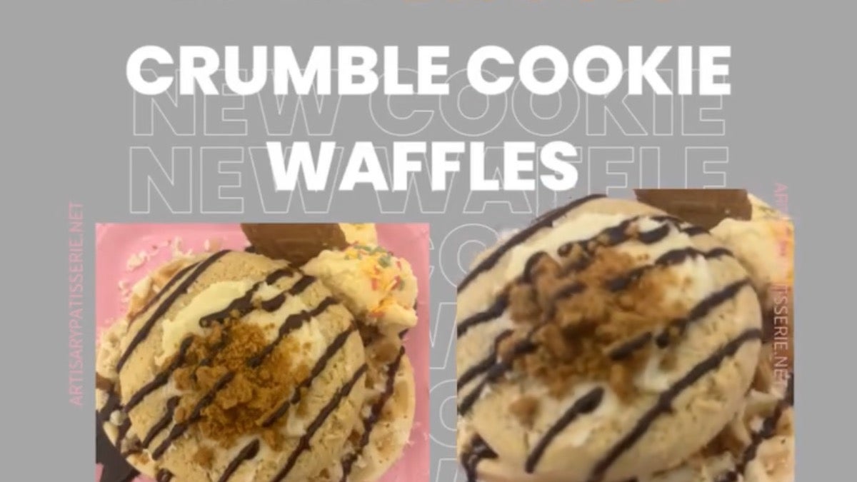 Lotus biscoff Crumble cookie waffle