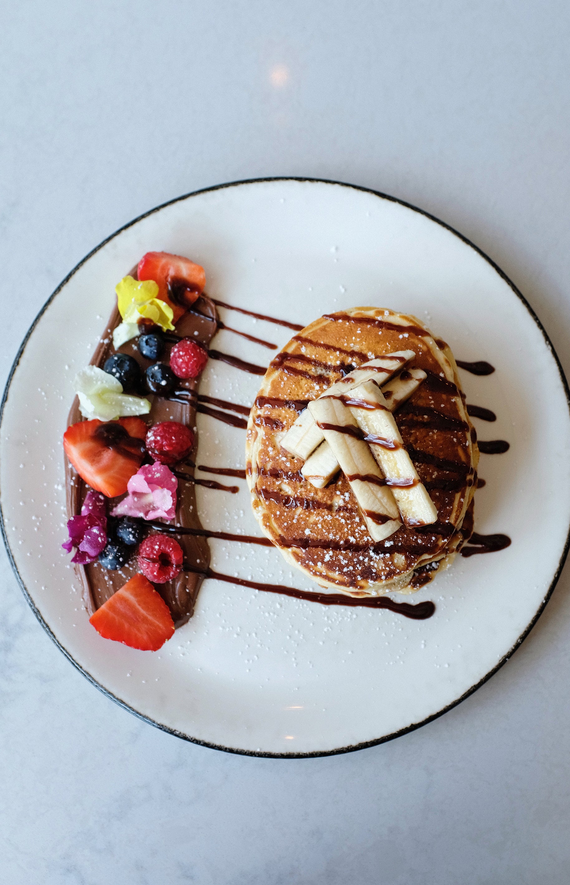 Nutella pancake stack