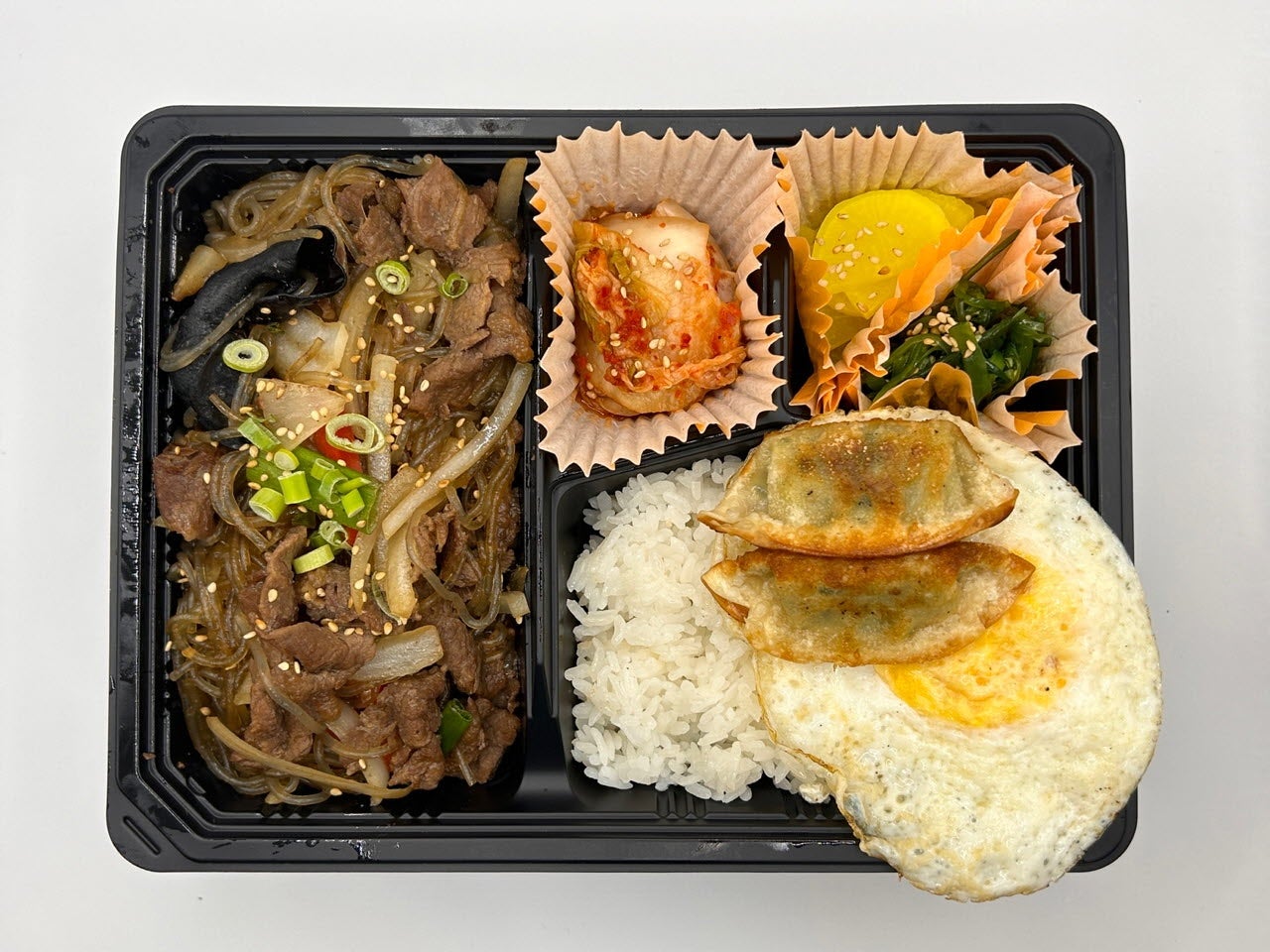 Japchae Bento (Stir fried glass noodles with beef and vegetables)