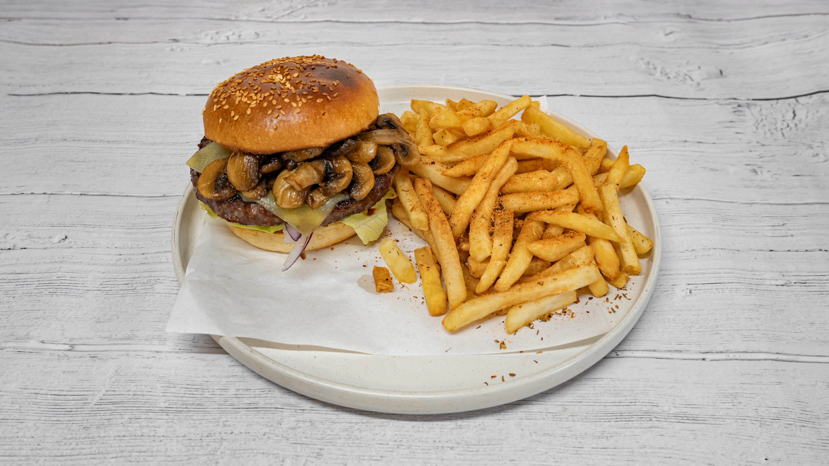 Cheese and Mushroom Burger