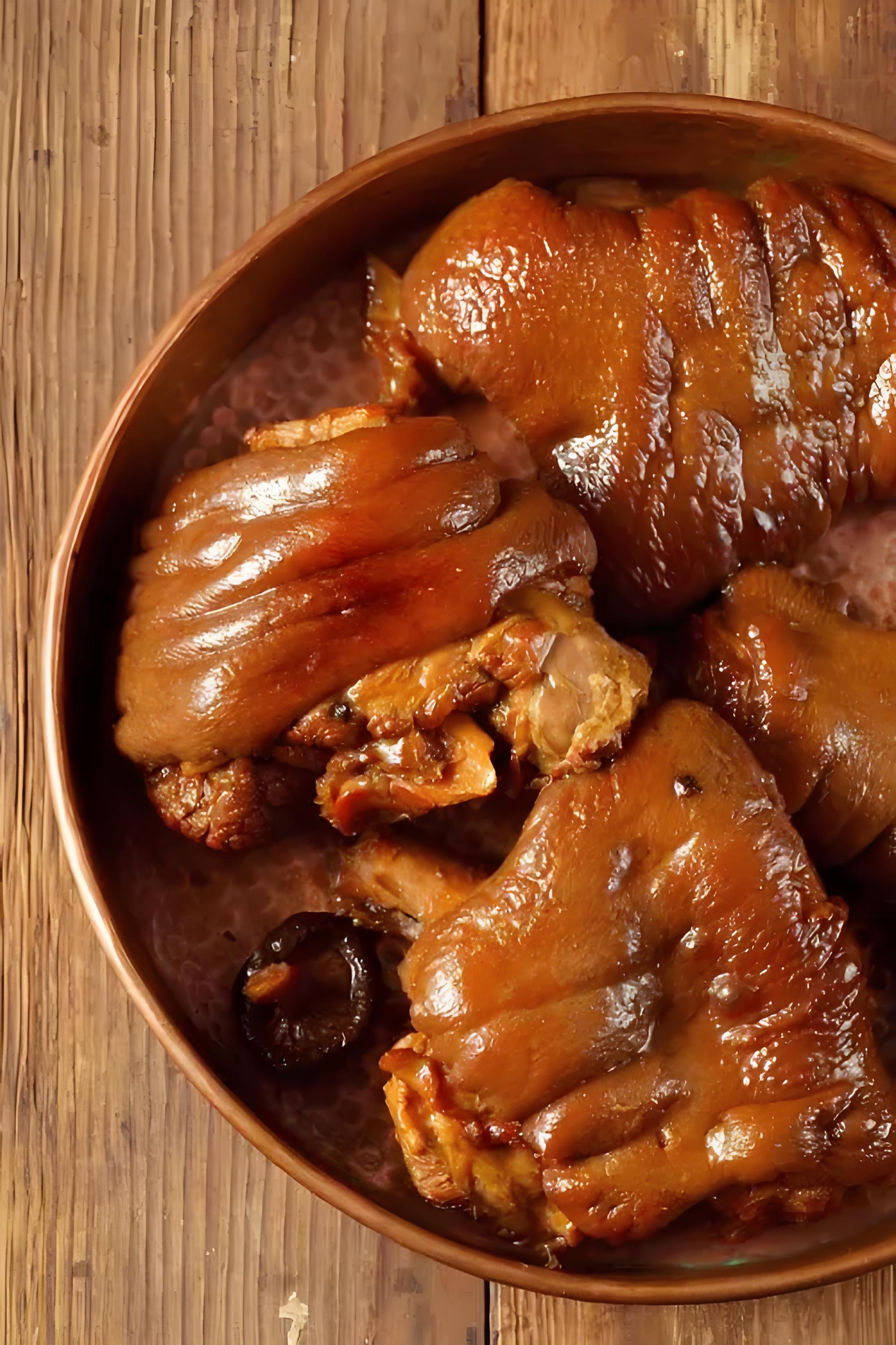 金牌��软糯猪肘饭（带皮去骨· 分层慢炖）赠卤蛋蛋 �� SLOW BRAISED BONELESS CHUNKY PORK KNUCKLE MEAT  SERVED WITH RICE