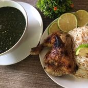 Chicken Molokhia + Rice