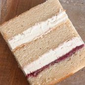 Lemon Raspberry Cake Slice