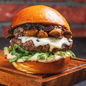 Mushroom And Mozzarella Burger  
