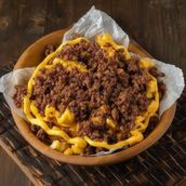 Fries With Minced Meat And Cheese