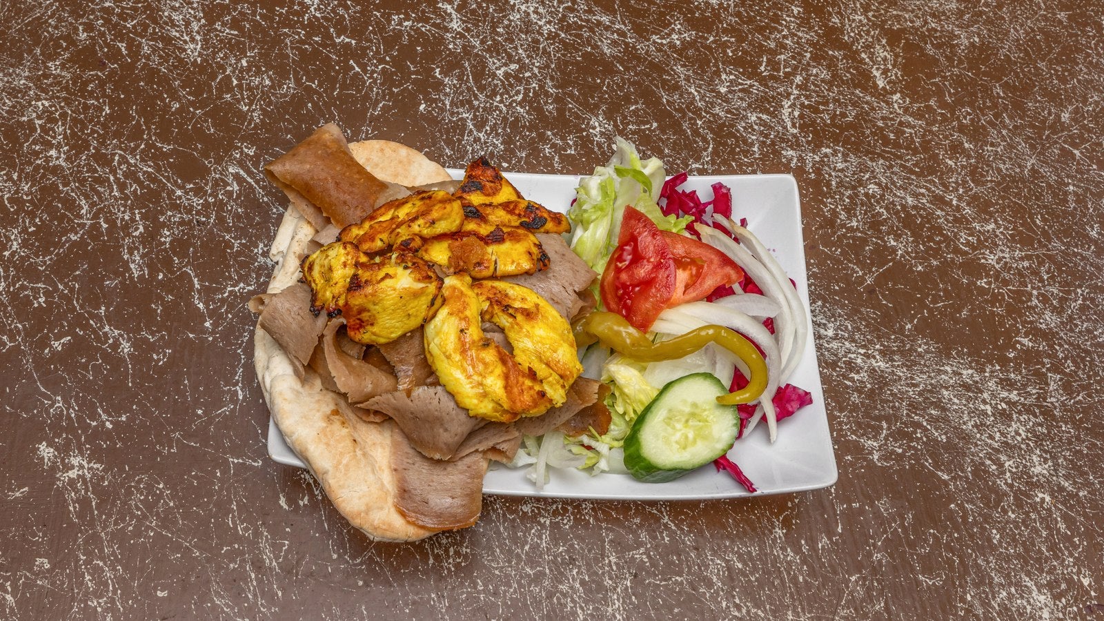 Chicken shish and lamb doner