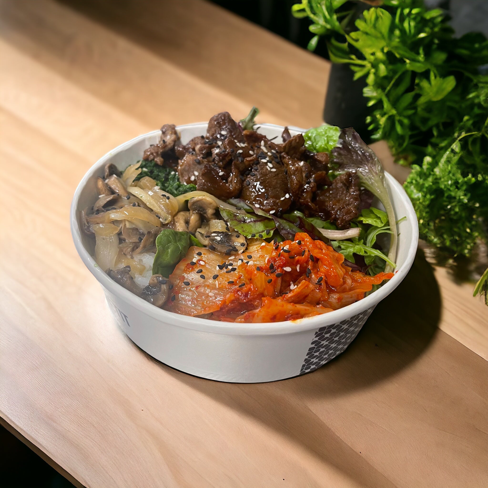 Mushrooms BiBimBap (Rice Bowl)