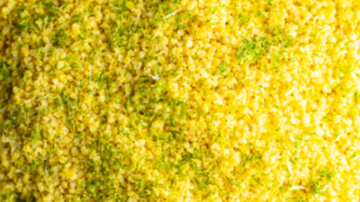 Millet with ginger, turmeric & lime zest