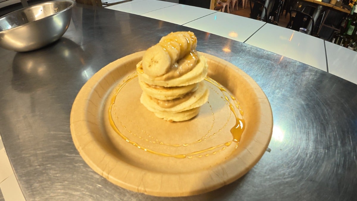 Banana and Peanut Butter Gluten Free Pancakes